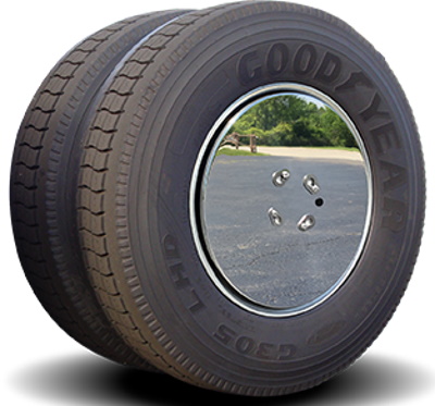 RW1042/58TK 22.5 Inch Stainless Steel Aero Covers (Hubcaps/Simulators) Tandem Axle Set